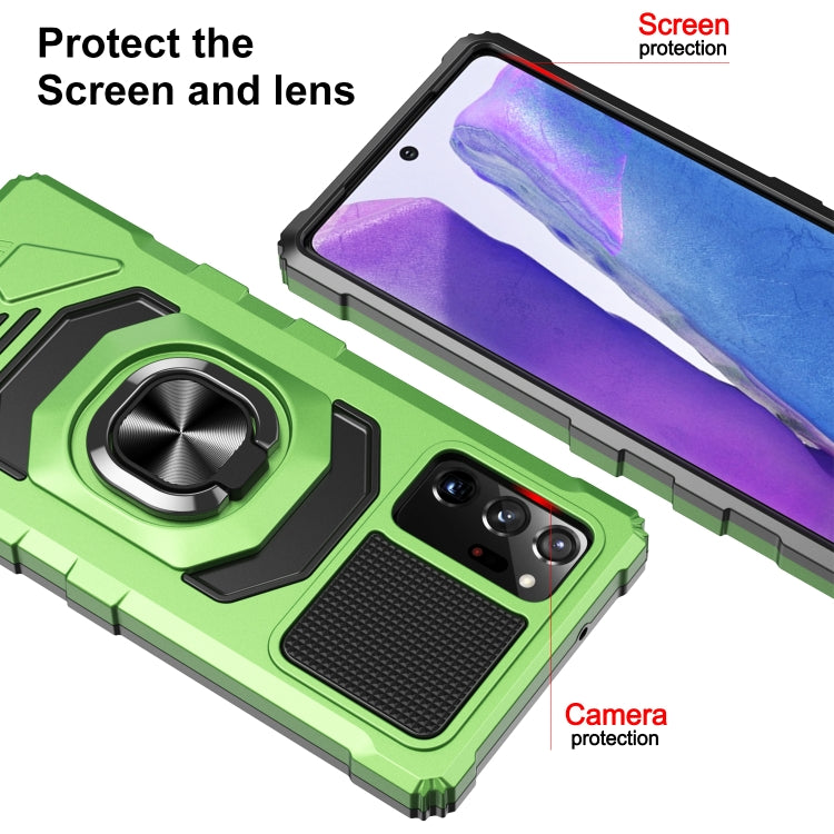 For Samsung Galaxy Note20 10 PCS Armor Magnetic PC + TPU Shockproof Case with 360 Degree Rotation Ring Holder