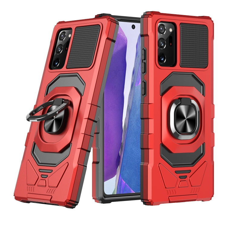 For Samsung Galaxy Note20 10 PCS Armor Magnetic PC + TPU Shockproof Case with 360 Degree Rotation Ring Holder