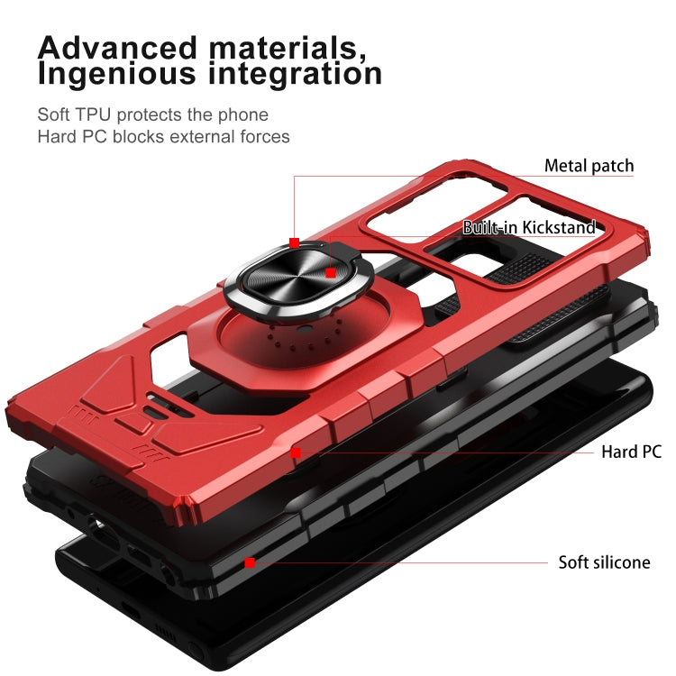 For Samsung Galaxy Note20 10 PCS Armor Magnetic PC + TPU Shockproof Case with 360 Degree Rotation Ring Holder
