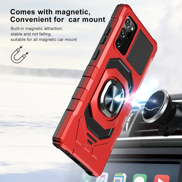 For Samsung Galaxy Note20 10 PCS Armor Magnetic PC + TPU Shockproof Case with 360 Degree Rotation Ring Holder