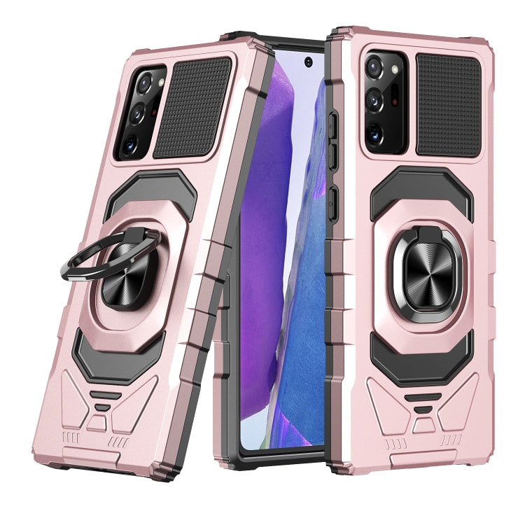 For Samsung Galaxy Note20 10 PCS Armor Magnetic PC + TPU Shockproof Case with 360 Degree Rotation Ring Holder