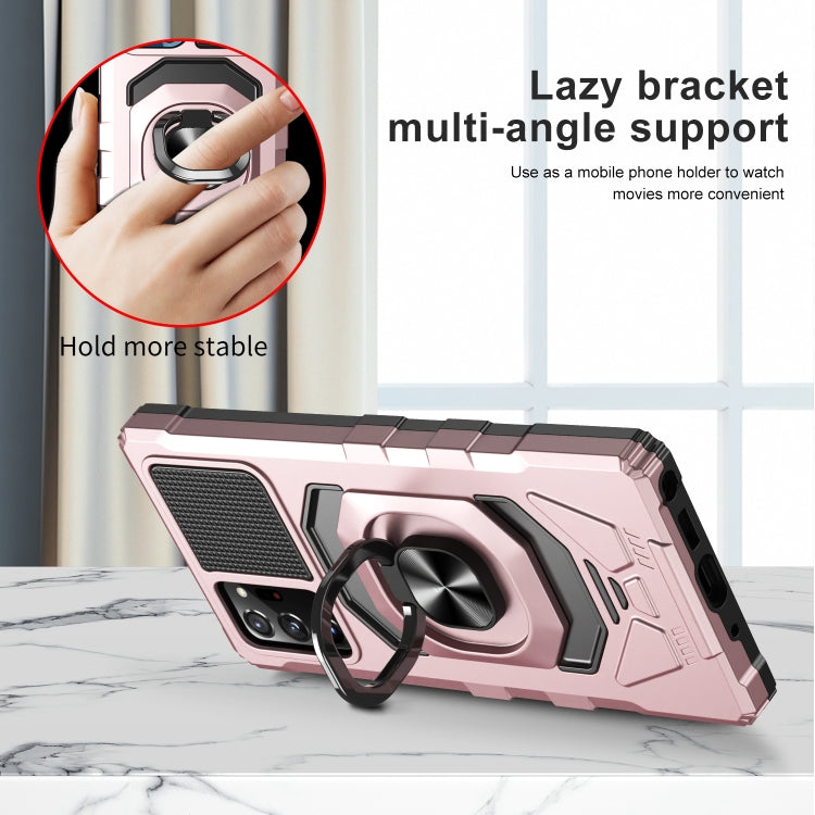 For Samsung Galaxy Note20 10 PCS Armor Magnetic PC + TPU Shockproof Case with 360 Degree Rotation Ring Holder