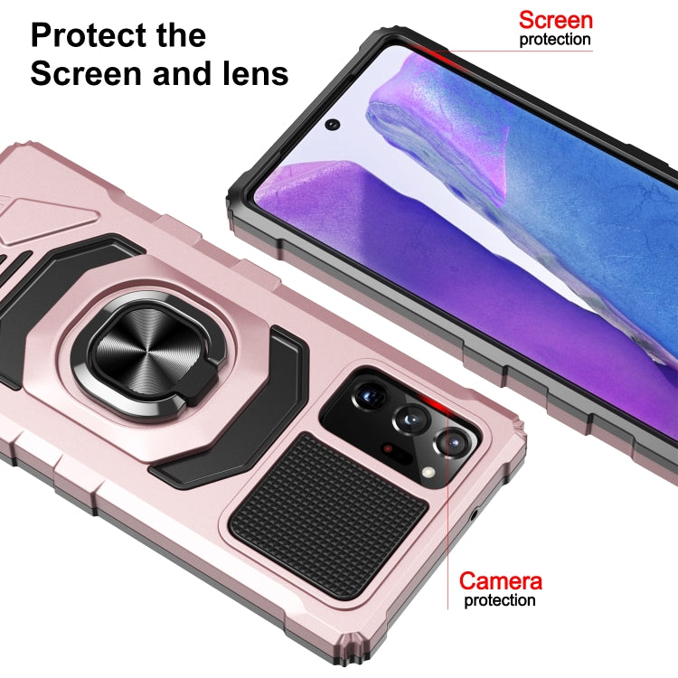 For Samsung Galaxy Note20 10 PCS Armor Magnetic PC + TPU Shockproof Case with 360 Degree Rotation Ring Holder