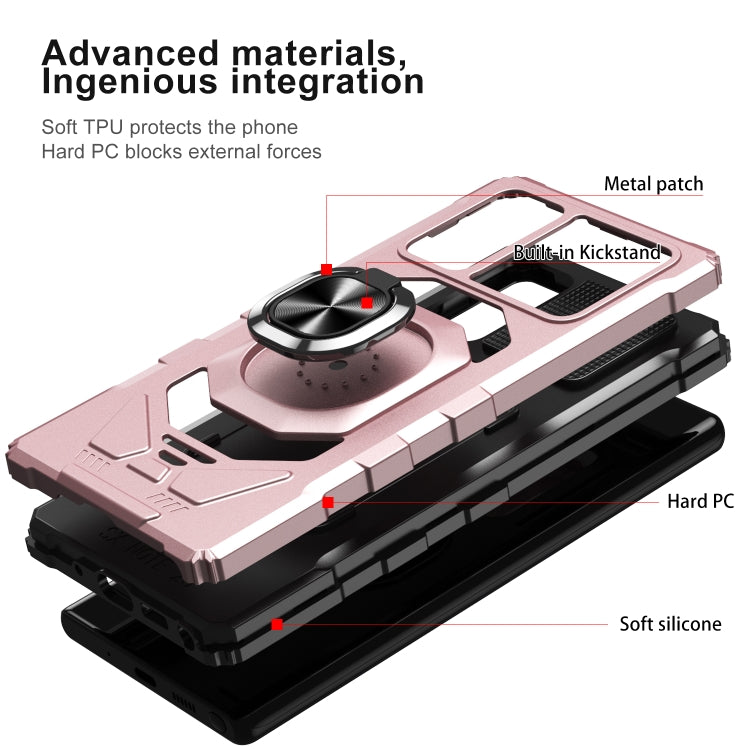 For Samsung Galaxy Note20 10 PCS Armor Magnetic PC + TPU Shockproof Case with 360 Degree Rotation Ring Holder