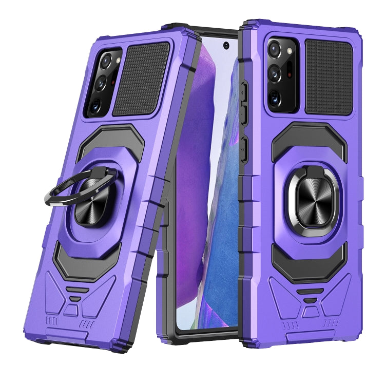 For Samsung Galaxy Note20 10 PCS Armor Magnetic PC + TPU Shockproof Case with 360 Degree Rotation Ring Holder