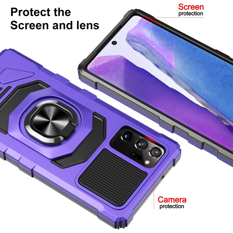 For Samsung Galaxy Note20 10 PCS Armor Magnetic PC + TPU Shockproof Case with 360 Degree Rotation Ring Holder