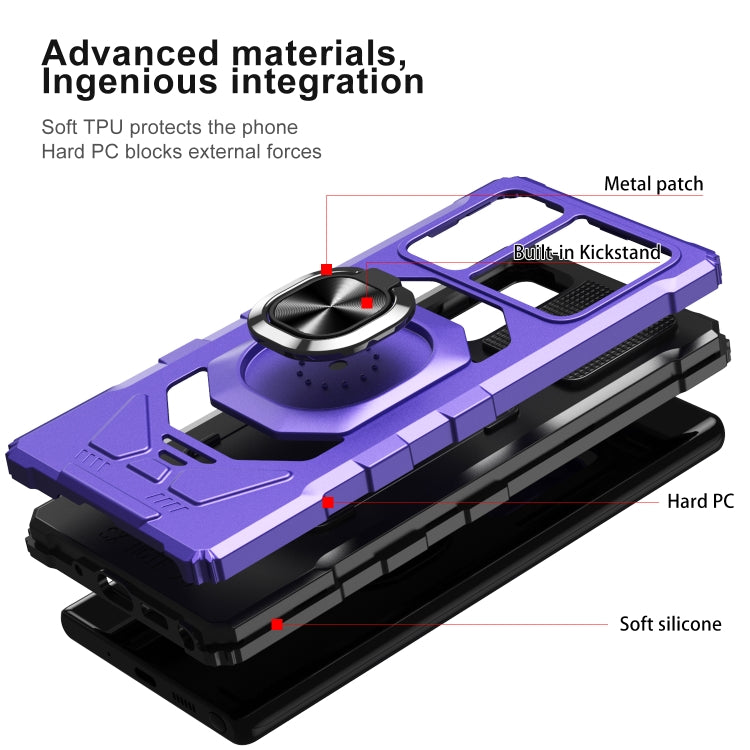 For Samsung Galaxy Note20 10 PCS Armor Magnetic PC + TPU Shockproof Case with 360 Degree Rotation Ring Holder