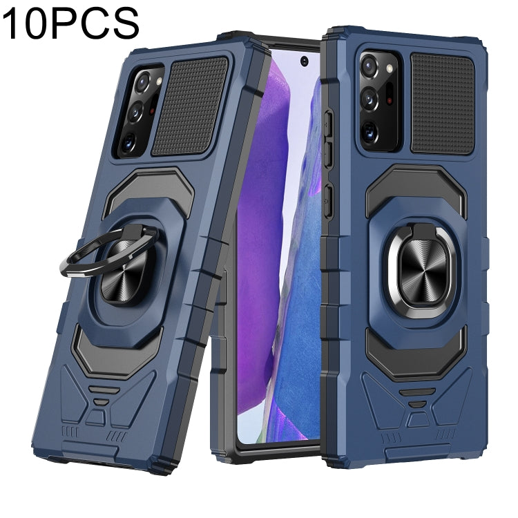 For Samsung Galaxy Note20 10 PCS Armor Magnetic PC + TPU Shockproof Case with 360 Degree Rotation Ring Holder