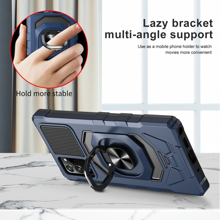 For Samsung Galaxy Note20 10 PCS Armor Magnetic PC + TPU Shockproof Case with 360 Degree Rotation Ring Holder