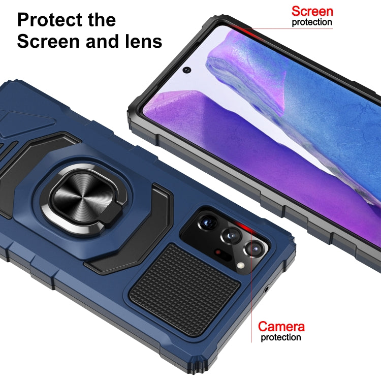 For Samsung Galaxy Note20 10 PCS Armor Magnetic PC + TPU Shockproof Case with 360 Degree Rotation Ring Holder
