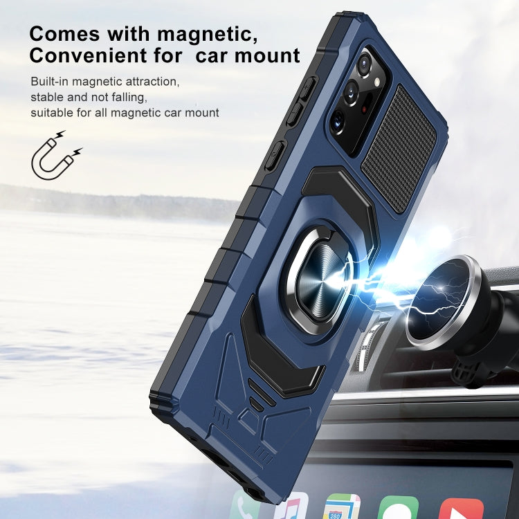 For Samsung Galaxy Note20 10 PCS Armor Magnetic PC + TPU Shockproof Case with 360 Degree Rotation Ring Holder