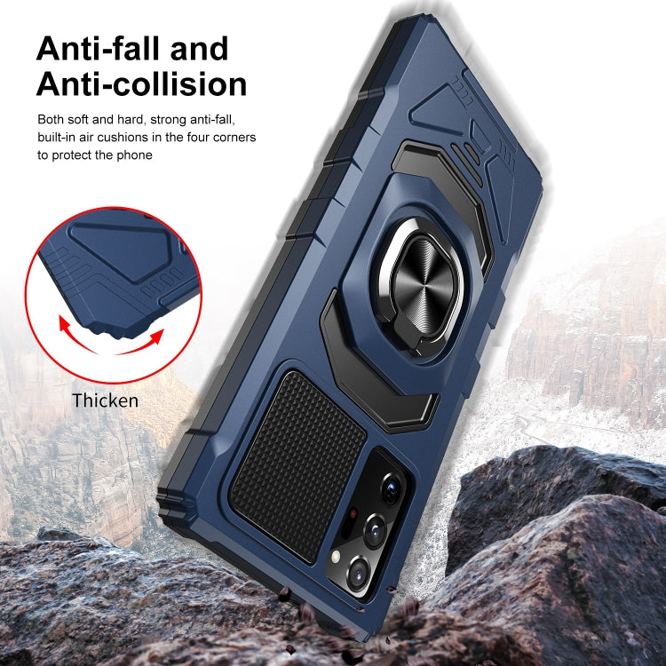 For Samsung Galaxy Note20 10 PCS Armor Magnetic PC + TPU Shockproof Case with 360 Degree Rotation Ring Holder