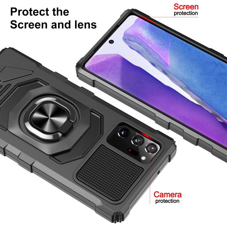 For Samsung Galaxy Note20 10 PCS Armor Magnetic PC + TPU Shockproof Case with 360 Degree Rotation Ring Holder