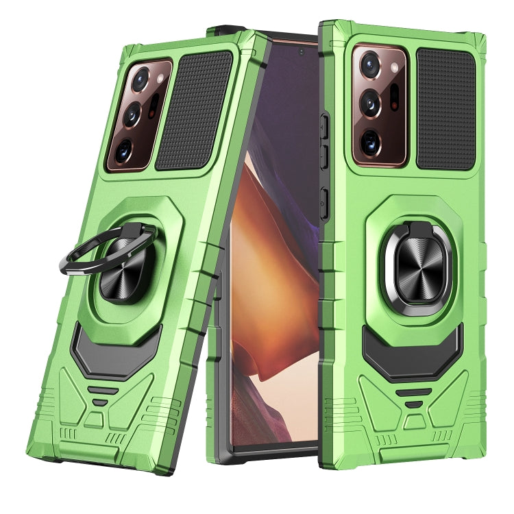 For Samsung Galaxy Note20 Ultra 10 PCS Armor Magnetic PC + TPU Shockproof Case with 360 Degree Rotation Ring Holder