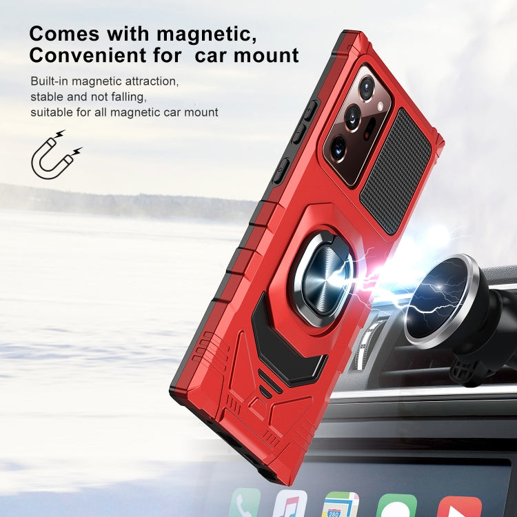 For Samsung Galaxy Note20 Ultra 10 PCS Armor Magnetic PC + TPU Shockproof Case with 360 Degree Rotation Ring Holder