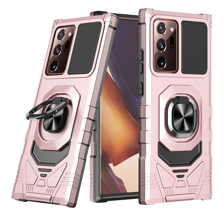 For Samsung Galaxy Note20 Ultra 10 PCS Armor Magnetic PC + TPU Shockproof Case with 360 Degree Rotation Ring Holder