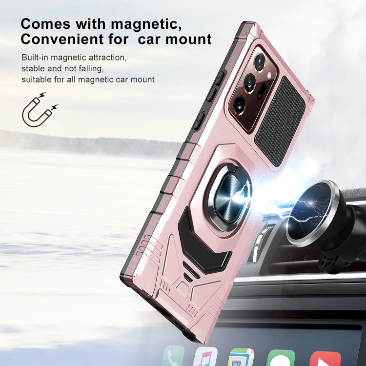 For Samsung Galaxy Note20 Ultra 10 PCS Armor Magnetic PC + TPU Shockproof Case with 360 Degree Rotation Ring Holder