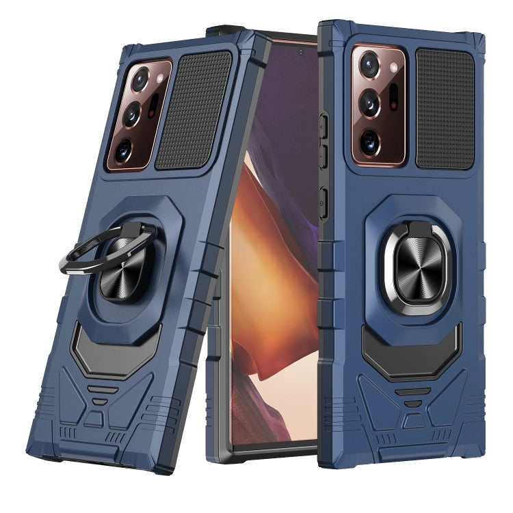 For Samsung Galaxy Note20 Ultra 10 PCS Armor Magnetic PC + TPU Shockproof Case with 360 Degree Rotation Ring Holder