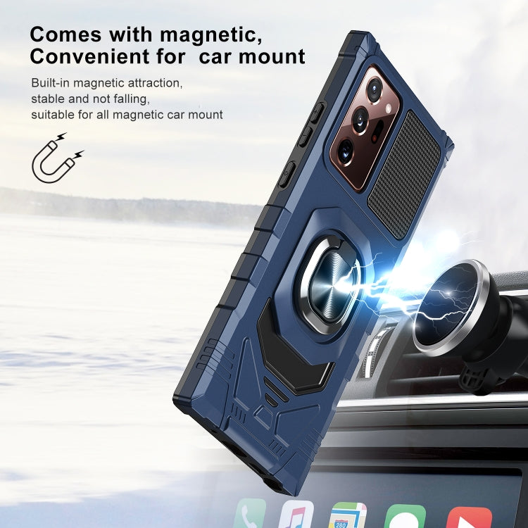 For Samsung Galaxy Note20 Ultra 10 PCS Armor Magnetic PC + TPU Shockproof Case with 360 Degree Rotation Ring Holder