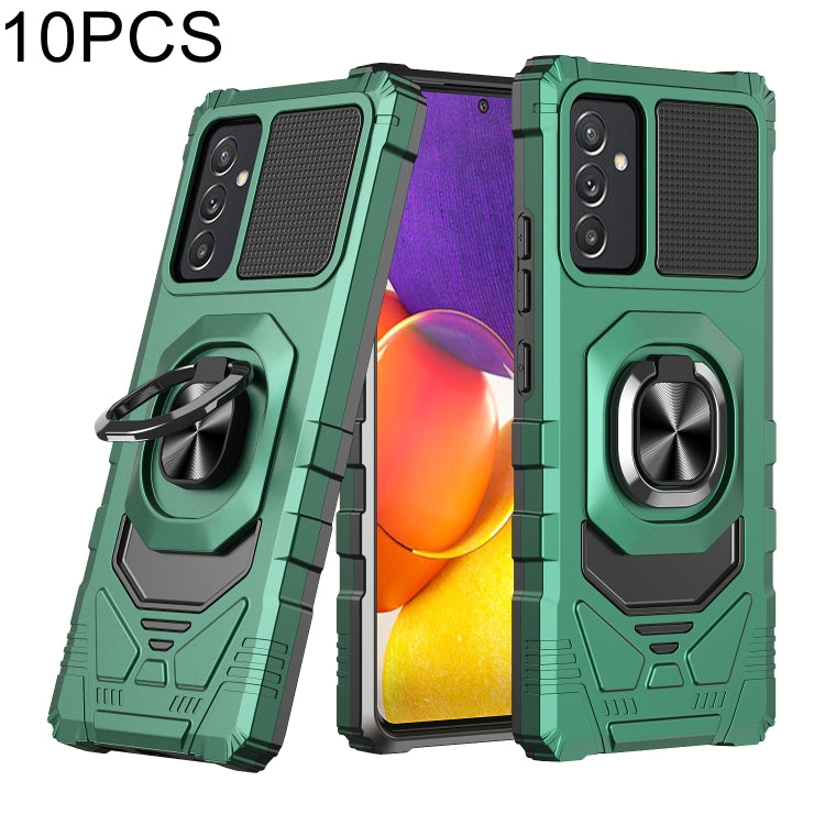 For Samsung Galaxy Quantum 2 / A82 5G 10 PCS Armor Magnetic PC + TPU Shockproof Case with 360 Degree Rotation Ring Holder