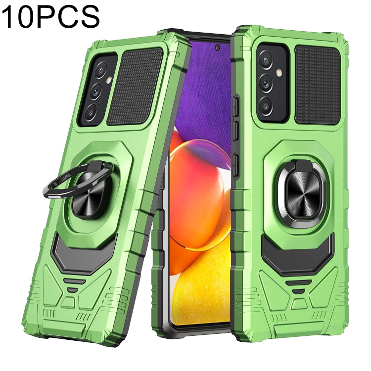 For Samsung Galaxy Quantum 2 / A82 5G 10 PCS Armor Magnetic PC + TPU Shockproof Case with 360 Degree Rotation Ring Holder