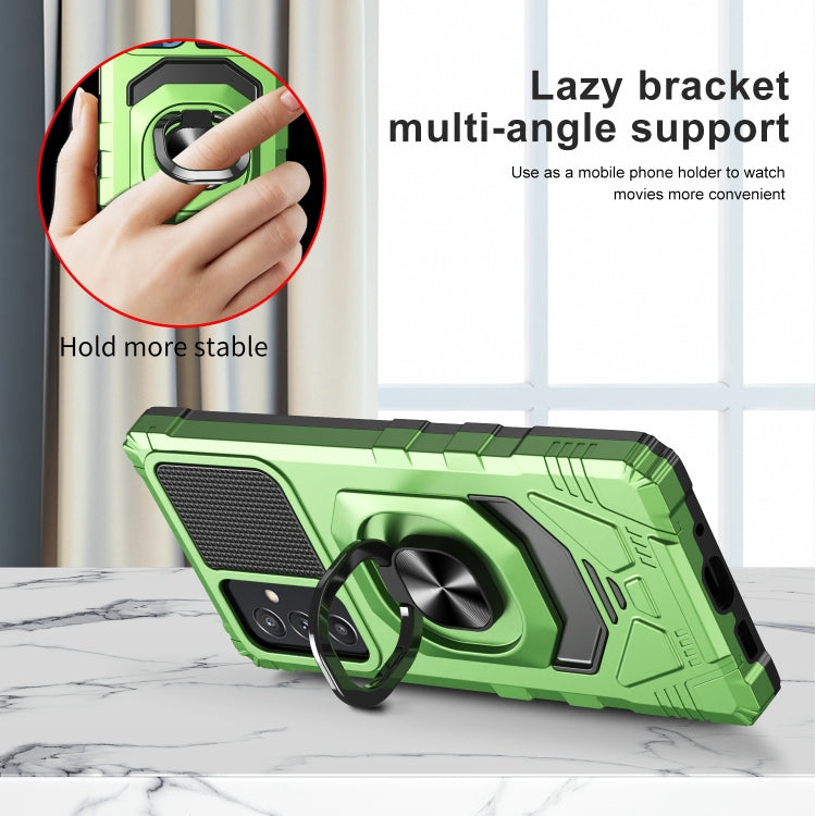 For Samsung Galaxy Quantum 2 / A82 5G 10 PCS Armor Magnetic PC + TPU Shockproof Case with 360 Degree Rotation Ring Holder