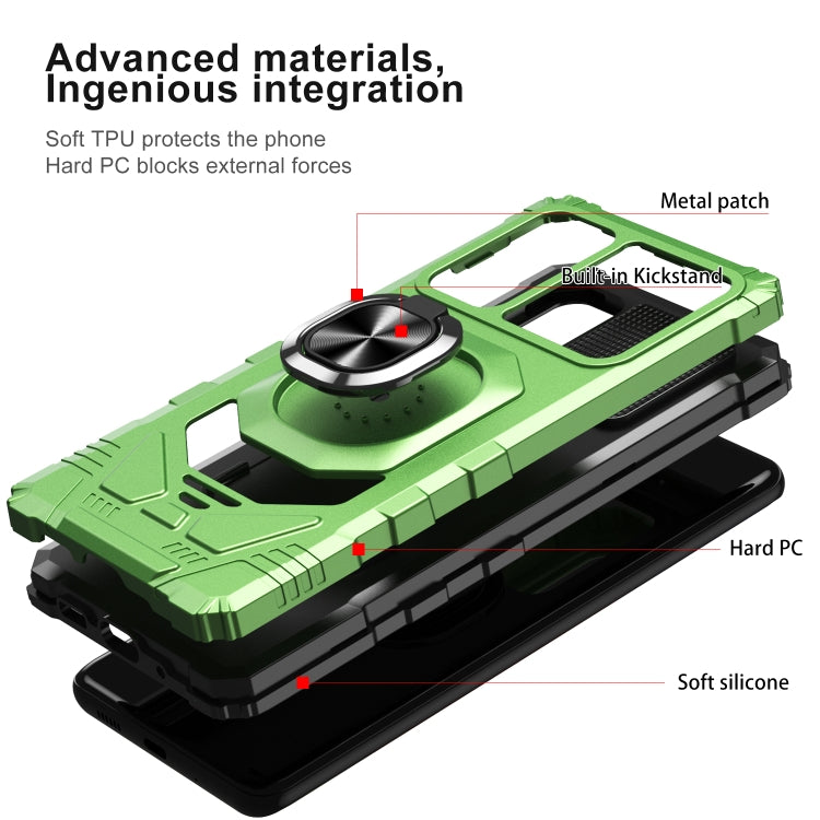 For Samsung Galaxy Quantum 2 / A82 5G 10 PCS Armor Magnetic PC + TPU Shockproof Case with 360 Degree Rotation Ring Holder