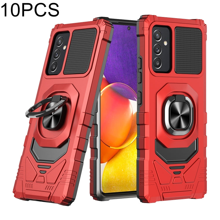 For Samsung Galaxy Quantum 2 / A82 5G 10 PCS Armor Magnetic PC + TPU Shockproof Case with 360 Degree Rotation Ring Holder