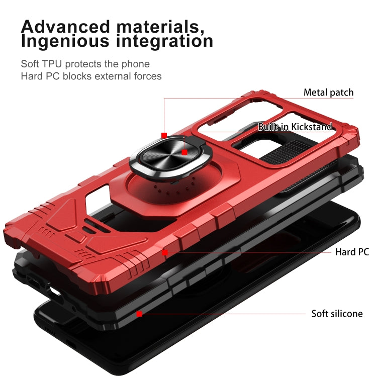 For Samsung Galaxy Quantum 2 / A82 5G 10 PCS Armor Magnetic PC + TPU Shockproof Case with 360 Degree Rotation Ring Holder