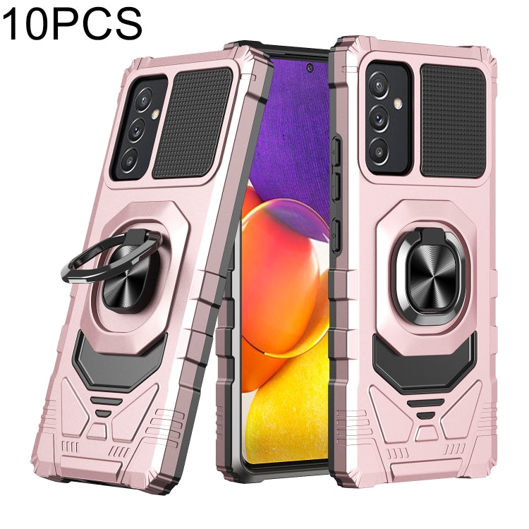 For Samsung Galaxy Quantum 2 / A82 5G 10 PCS Armor Magnetic PC + TPU Shockproof Case with 360 Degree Rotation Ring Holder