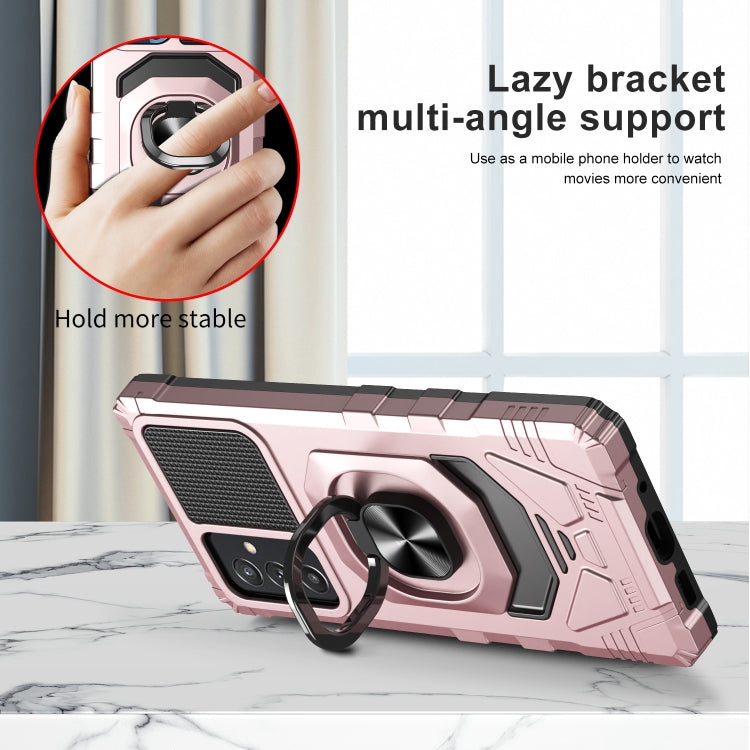 For Samsung Galaxy Quantum 2 / A82 5G 10 PCS Armor Magnetic PC + TPU Shockproof Case with 360 Degree Rotation Ring Holder