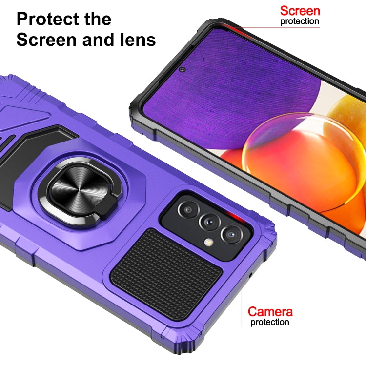 For Samsung Galaxy Quantum 2 / A82 5G 10 PCS Armor Magnetic PC + TPU Shockproof Case with 360 Degree Rotation Ring Holder