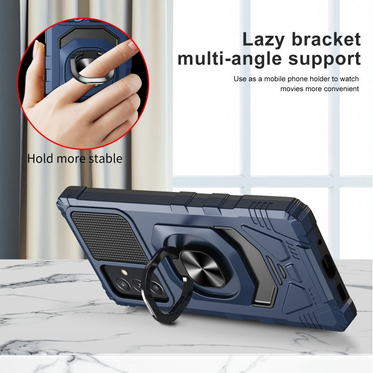 For Samsung Galaxy Quantum 2 / A82 5G 10 PCS Armor Magnetic PC + TPU Shockproof Case with 360 Degree Rotation Ring Holder