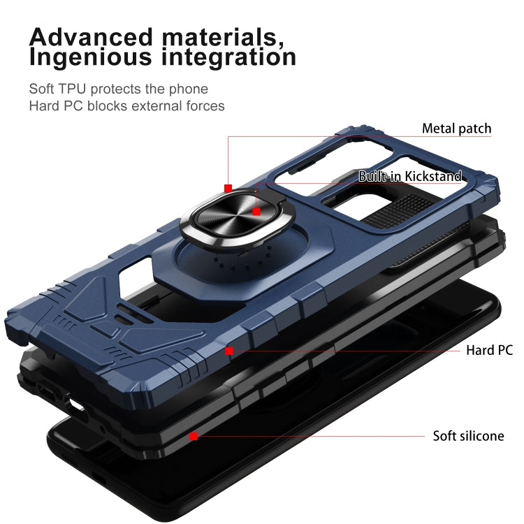 For Samsung Galaxy Quantum 2 / A82 5G 10 PCS Armor Magnetic PC + TPU Shockproof Case with 360 Degree Rotation Ring Holder
