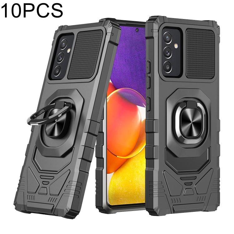For Samsung Galaxy Quantum 2 / A82 5G 10 PCS Armor Magnetic PC + TPU Shockproof Case with 360 Degree Rotation Ring Holder