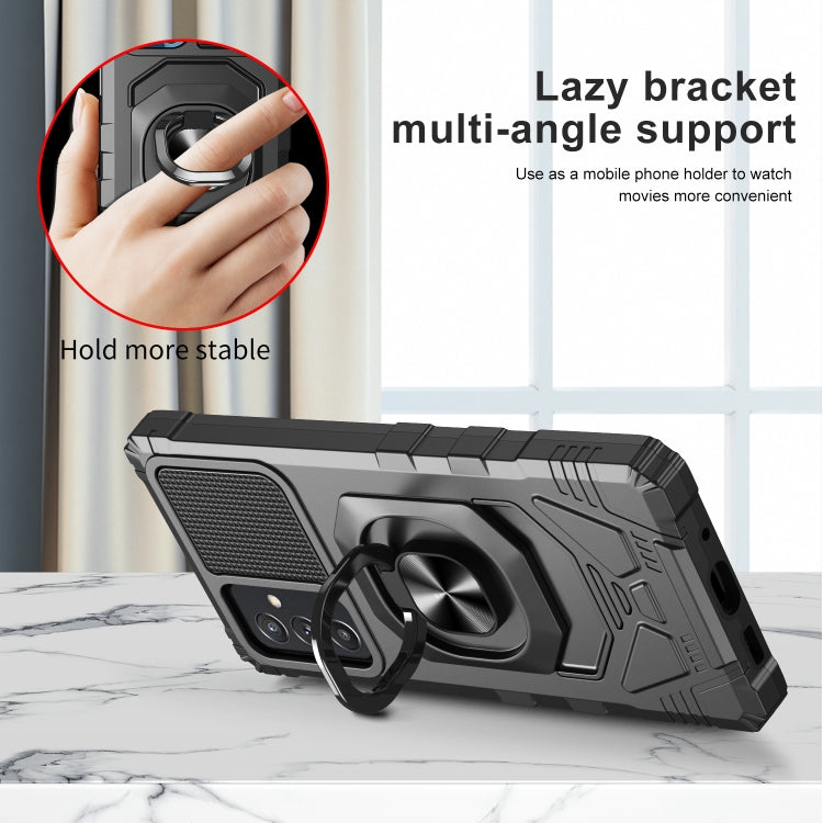 For Samsung Galaxy Quantum 2 / A82 5G 10 PCS Armor Magnetic PC + TPU Shockproof Case with 360 Degree Rotation Ring Holder