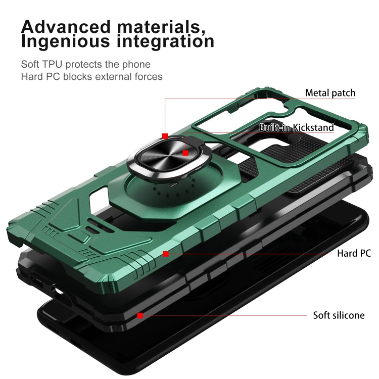 For Samsung Galaxy S21+ 5G 10 PCS Armor Magnetic PC + TPU Shockproof Case with 360 Degree Rotation Ring Holder