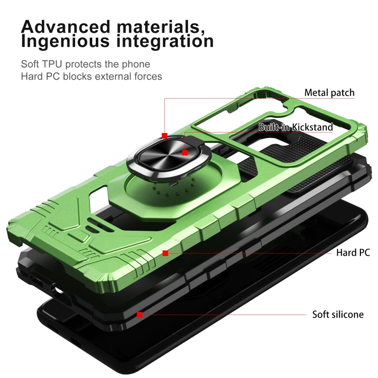 For Samsung Galaxy S21+ 5G 10 PCS Armor Magnetic PC + TPU Shockproof Case with 360 Degree Rotation Ring Holder