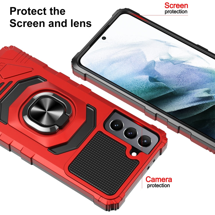 For Samsung Galaxy S21+ 5G 10 PCS Armor Magnetic PC + TPU Shockproof Case with 360 Degree Rotation Ring Holder
