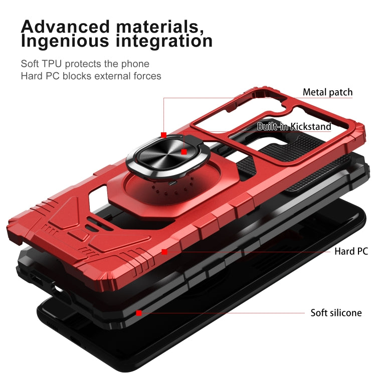 For Samsung Galaxy S21+ 5G 10 PCS Armor Magnetic PC + TPU Shockproof Case with 360 Degree Rotation Ring Holder
