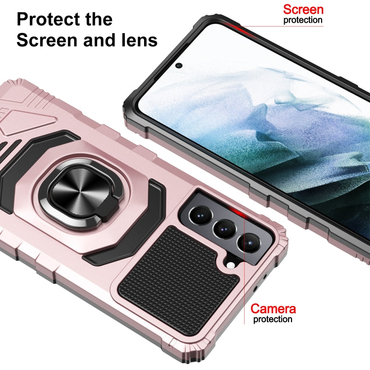 For Samsung Galaxy S21+ 5G 10 PCS Armor Magnetic PC + TPU Shockproof Case with 360 Degree Rotation Ring Holder