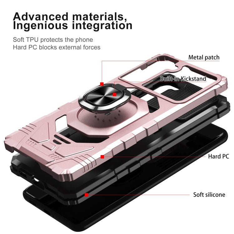 For Samsung Galaxy S21+ 5G 10 PCS Armor Magnetic PC + TPU Shockproof Case with 360 Degree Rotation Ring Holder