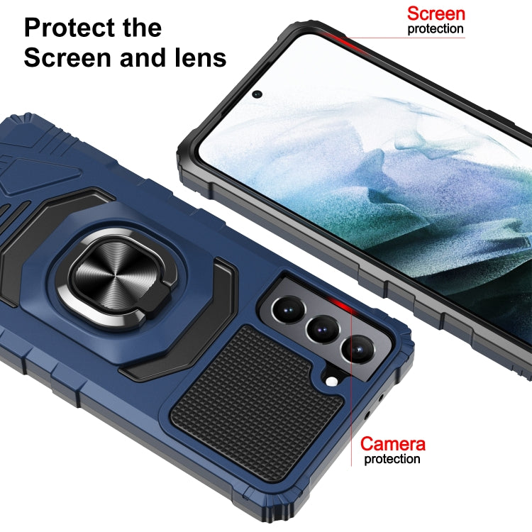 For Samsung Galaxy S21+ 5G 10 PCS Armor Magnetic PC + TPU Shockproof Case with 360 Degree Rotation Ring Holder