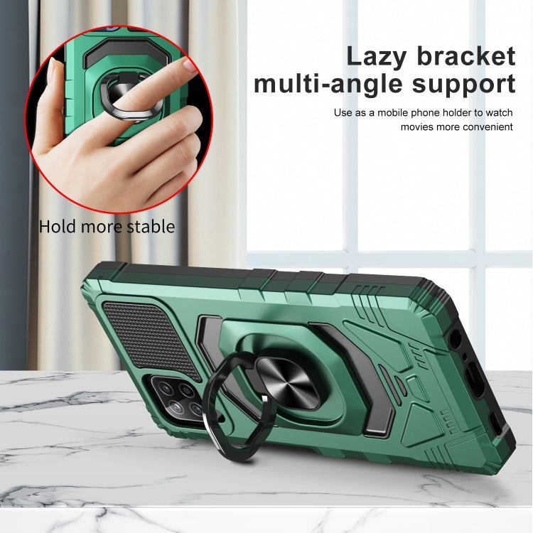 For Samsung Galaxy A12 5G 10 PCS Armor Magnetic PC + TPU Shockproof Case with 360 Degree Rotation Ring Holder