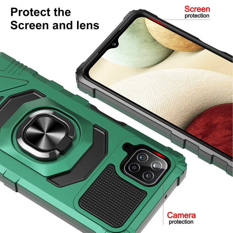 For Samsung Galaxy A12 5G 10 PCS Armor Magnetic PC + TPU Shockproof Case with 360 Degree Rotation Ring Holder