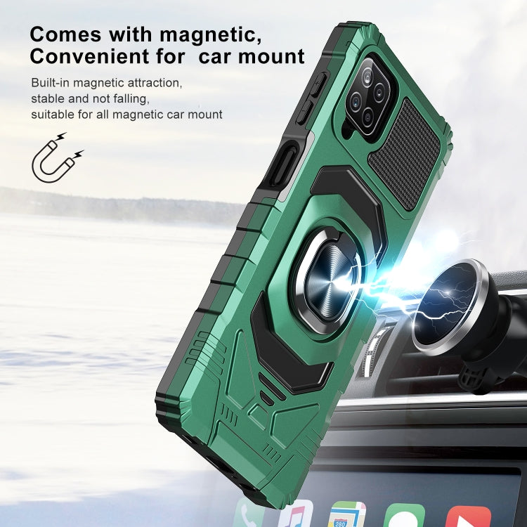 For Samsung Galaxy A12 5G 10 PCS Armor Magnetic PC + TPU Shockproof Case with 360 Degree Rotation Ring Holder
