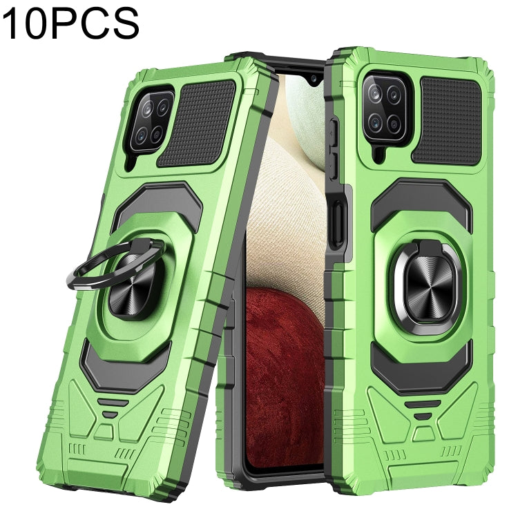 For Samsung Galaxy A12 5G 10 PCS Armor Magnetic PC + TPU Shockproof Case with 360 Degree Rotation Ring Holder