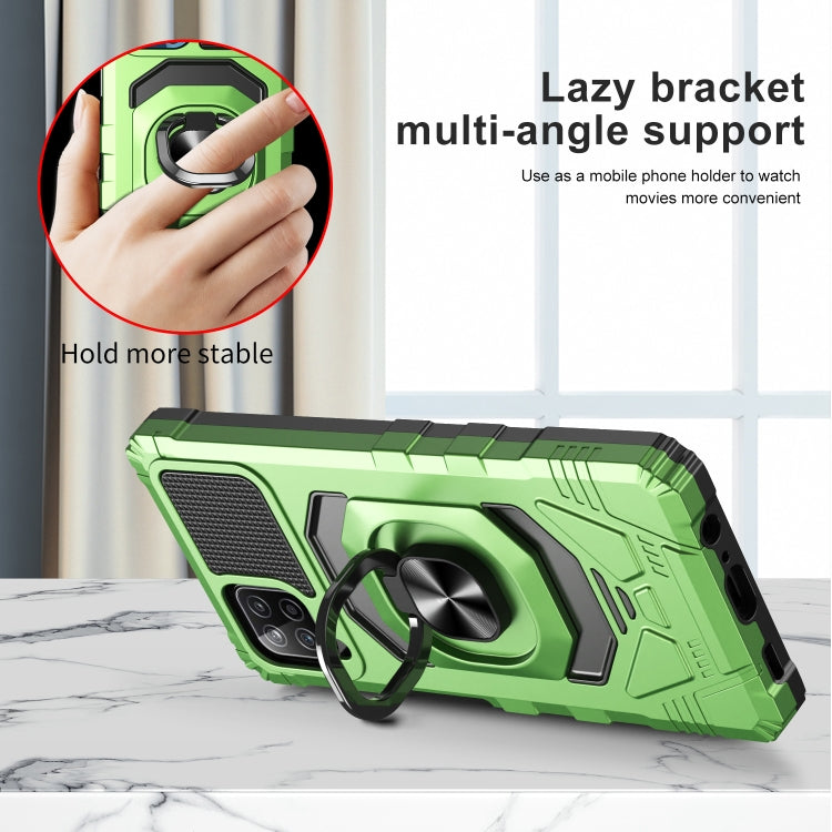 For Samsung Galaxy A12 5G 10 PCS Armor Magnetic PC + TPU Shockproof Case with 360 Degree Rotation Ring Holder