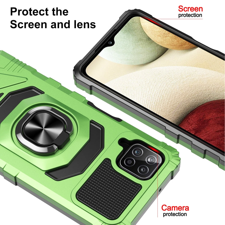 For Samsung Galaxy A12 5G 10 PCS Armor Magnetic PC + TPU Shockproof Case with 360 Degree Rotation Ring Holder