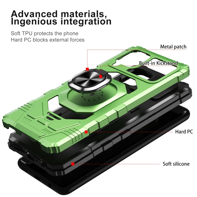 For Samsung Galaxy A12 5G 10 PCS Armor Magnetic PC + TPU Shockproof Case with 360 Degree Rotation Ring Holder